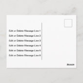 ロゴはこちら両面ブルーとホワイトテンプレート ポストカード (裏面)