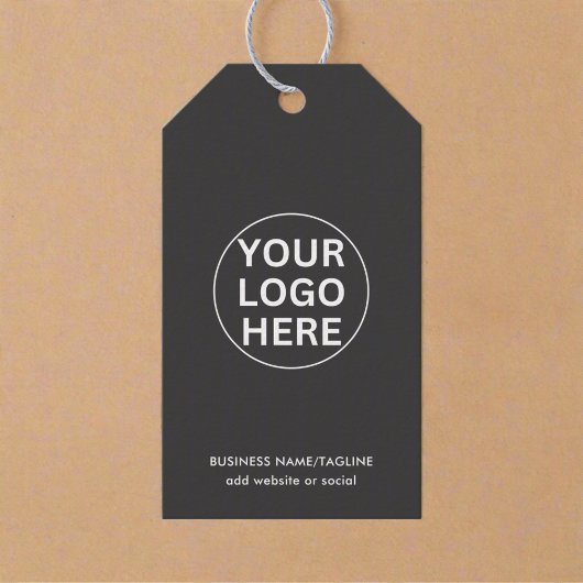 ロゴはこちら企業のビジネスブランドグレー ギフトタグ