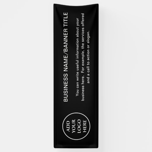 ロゴはこちら企業のビジネスプロフェッショナル会社 横断幕 (縦)