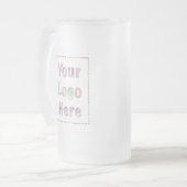 ロゴはこちら会社のプロモーション フロストグラスビールジョッキ (正面左)