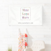 ロゴはこちら会社のプロモーション 横断幕 (インサイチュ)