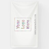 ロゴはこちら会社のプロモーション 横断幕 (縦)