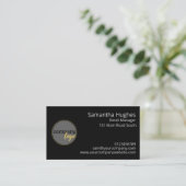 ロゴはこちら会社ブランドのビジネスカスタム 名刺 (スタンド正面)