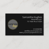 ロゴはこちら会社ブランドのビジネスカスタム 名刺 (正面)