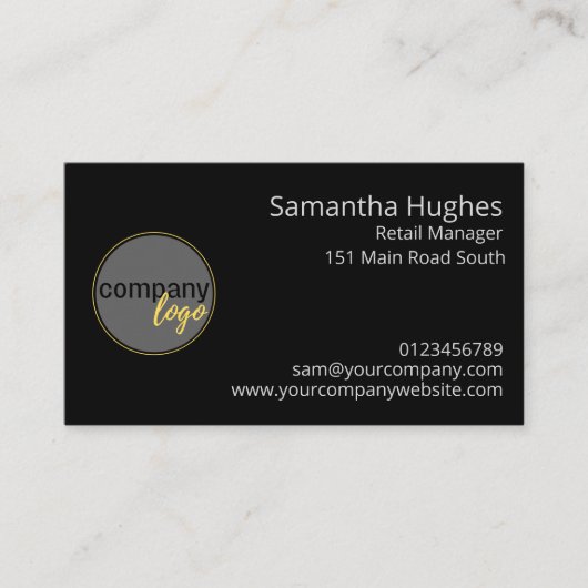 ロゴはこちら会社ブランドのビジネスカスタム 名刺 (正面)