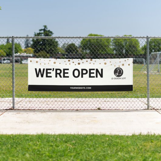 ロゴはこちら営業開始 横断幕 (インサイチュ)