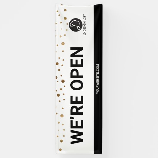 ロゴはこちら営業開始 横断幕 (縦)