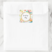 ロゴはこちら水彩フローラ スクエアシール (バッグ)