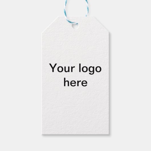 ロゴはこちら白いシンプル贈りミニマルラベル ギフトタグ (正面)