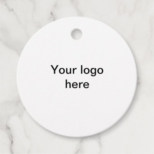 ロゴはこちら白いシンプル贈りミニマルラベル フェイバータグ (正面)