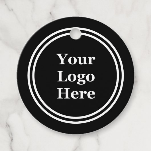 ロゴはこちら白黒テンプレート価格ラベル フェイバータグ (正面)