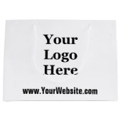 ロゴはこちら白黒テンプレート ラージペーパーバッグ (正面)