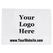 ロゴはこちら白黒テンプレート ラージペーパーバッグ (裏面)