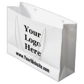 ロゴはこちら白黒テンプレート ラージペーパーバッグ (正面アングル)