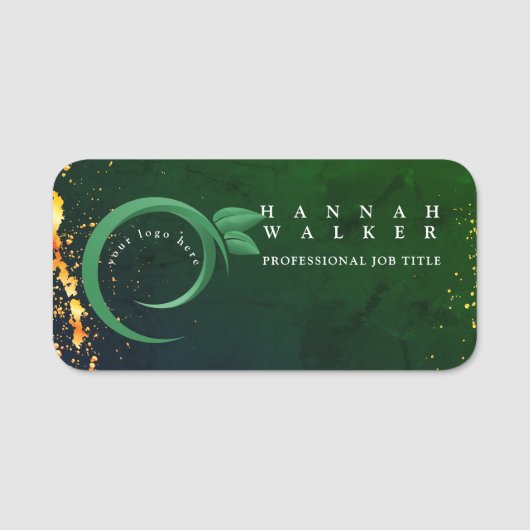 ロゴはこちら緑 名札 (正面)