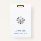 ロゴはこちら青ミニマルと白のID バッジ (裏面)