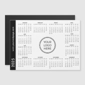 ロゴはこちら2025年白磁気カレンダー (正面/裏面)