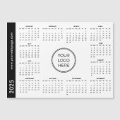 ロゴはこちら2025年白磁気カレンダー (正面)