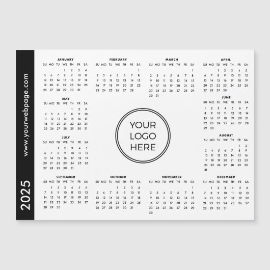 ロゴはこちら2025年白磁気カレンダー (正面)