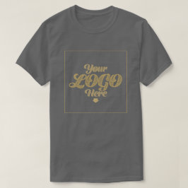 ロゴはこちら – カスタムダークグレーTシャツ Tシャツ