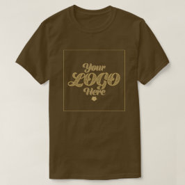 ロゴはこちら – カスタムブラウンTシャツ Tシャツ
