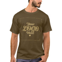 ロゴはこちら – カスタムブラウンTシャツ