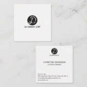 ロゴはこちら、シンプルカスタマイズ可能な名刺 スクエア名刺 (正面/裏面)