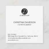 ロゴはこちら、シンプルカスタマイズ可能な名刺 スクエア名刺 (裏面)