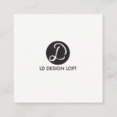 ロゴはこちら、シンプルカスタマイズ可能な名刺 スクエア名刺 (正面)