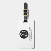 ロゴはこちら、シンプルカスタマイズ可能 ラゲッジタグ (正面縦)