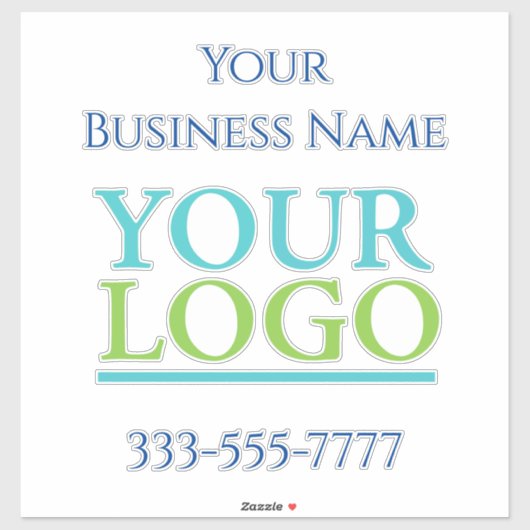 ロゴはこちら、ビジネス名プロモーション、DIY Vs 2 シール (シート)