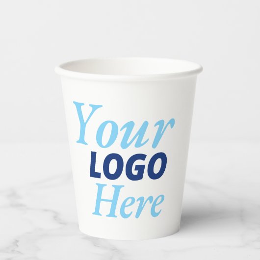 ロゴはこちら、レストラン用カップ、コーヒーショップ 紙コップ (正面)