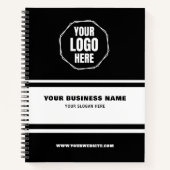 ロゴはこちら | 会社のブランディングと企業のギフト ノートブック (正面)