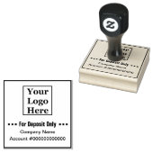 ロゴはこちら |預金専用会社 ラバースタンプ (押印)