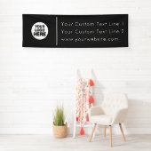 ロゴはこちら – 黒または白のカラーバナー 横断幕 (インサイチュ)