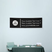 ロゴはこちら – 黒または白のカラーバナー 横断幕 (トレードショー)