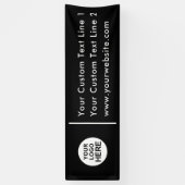 ロゴはこちら – 黒または白のカラーバナー 横断幕 (縦)