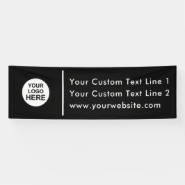 ロゴはこちら – 黒または白のカラーバナー 横断幕