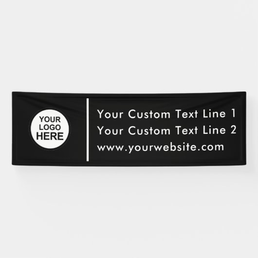 ロゴはこちら – 黒または白のカラーバナー 横断幕 (横)