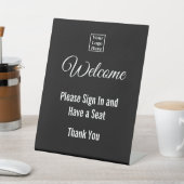 ロゴはこちら≫Business Welcomeサインインしてください 台座サイン (インサイチュ)