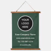 ロゴはこちらBusiness Branded 企業のモダン 吊り下げ型タペストリー (正面)