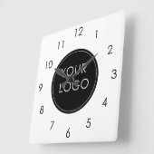 ロゴはこちらBusiness Company 企業の White スクエア壁時計 (傾斜)