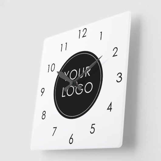 ロゴはこちらBusiness Company 企業の White スクエア壁時計 (傾斜)