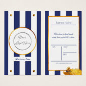 ロゴはっきりした製品価格を持つネイビーブルー金ゴールドラベル (正面&裏面)