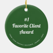 ロゴは|のテンプレートの顧客賞を飾ります セラミックオーナメント (裏面)