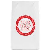 ロゴまたはその他の画像 | クリスマスホワイトとレッド スモールペーパーバッグ (裏面)