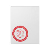 ロゴまたはその他の画像 | クリスマスホワイトとレッド ノートパッド (回転)