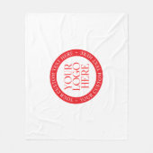 ロゴまたはその他の画像 | クリスマスホワイトとレッド フリースブランケット (正面)