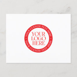 ロゴまたはその他の画像 | クリスマスホワイトとレッド ポストカード