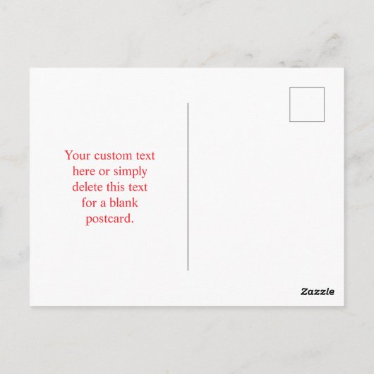 ロゴまたはその他の画像 | クリスマスホワイトとレッド ポストカード (裏面)